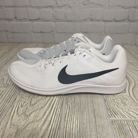Nike Zoom Rival Distance Track Shoes Men’s 8 White Gray DC8725-100 Spikes New - Picture 5 of 8